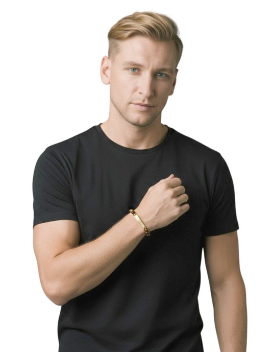 Pulsera de Cuentas con Placa con leyenda del Padre Nuestro
