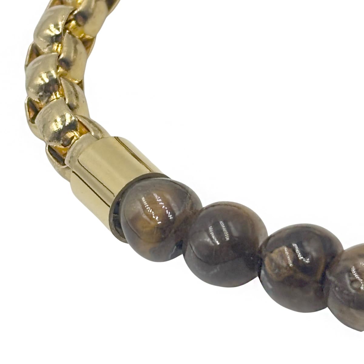 Pulsera Cadena con Cuentas de Ojo Tigre