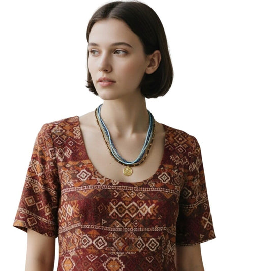 Collar 4 Hilos en Chaquira Multicolor