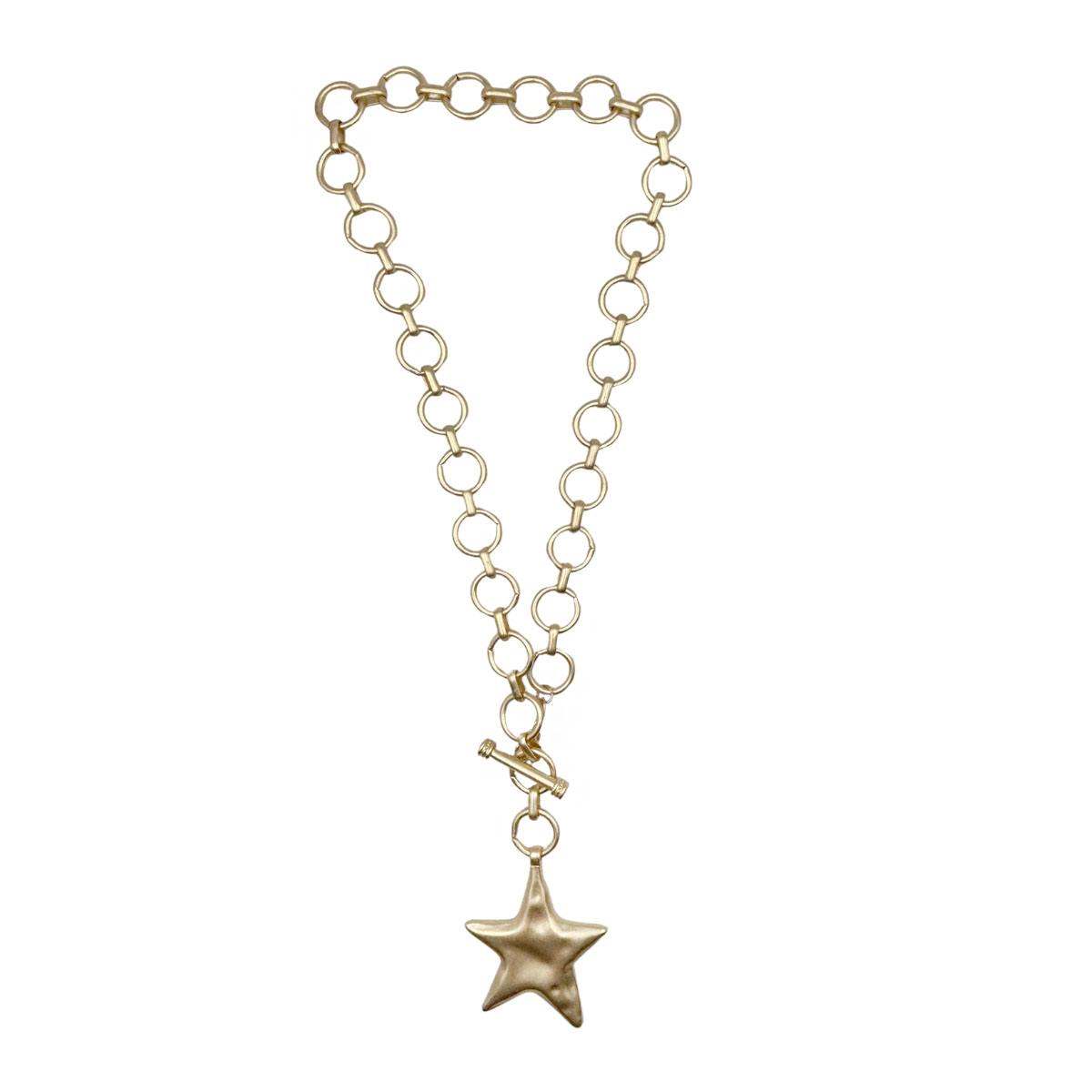 Collar Estrella Dorado Mate
