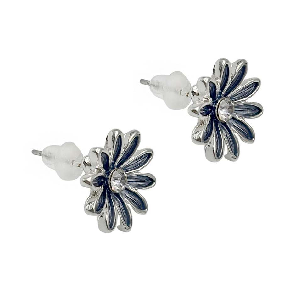 Set Collar y Aretes Flores Multicolor