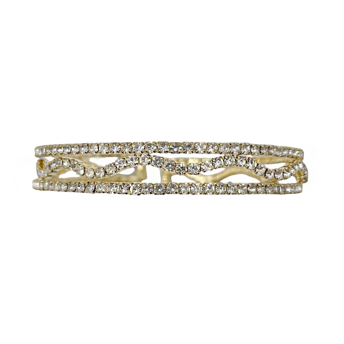Brazalete Abierto con Cristales Brillantes