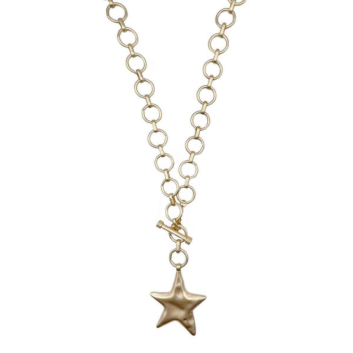 Collar Estrella Dorado Mate