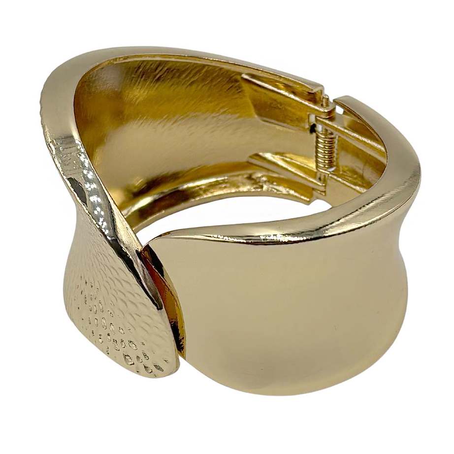 Brazalete Doble Textura Dorado
