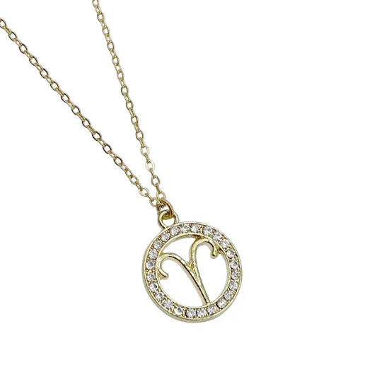 Collar Dorado Con Dije Aries