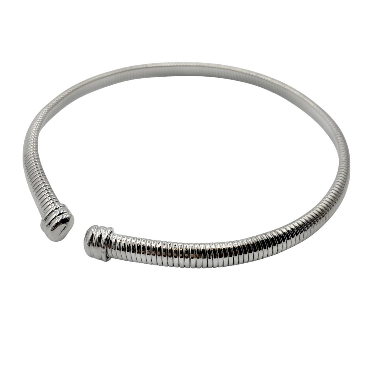 Collar Tipo Gargantilla Plateada
