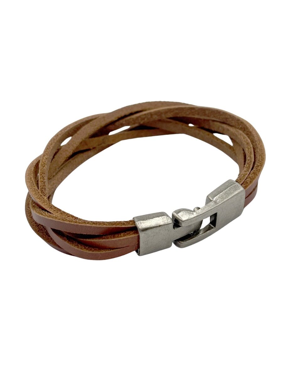 Pulsera De Cuero Cafe