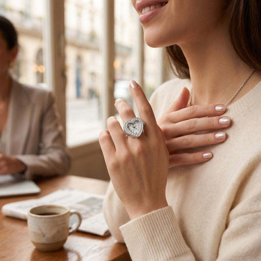 Anillo Reloj Corazón