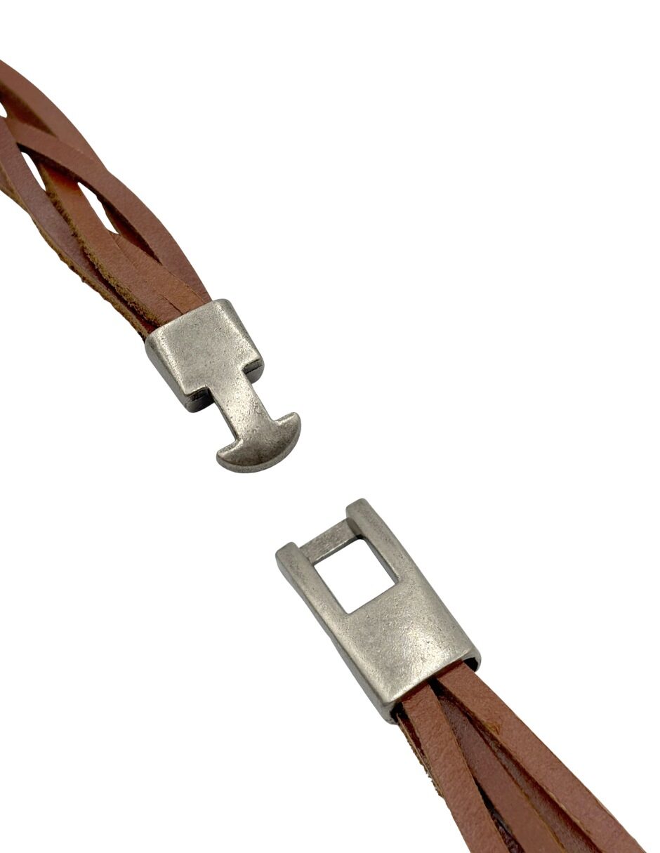 Pulsera De Cuero Cafe