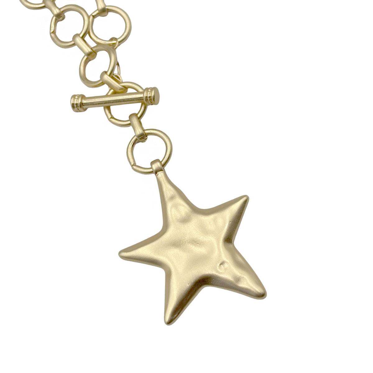 Collar Estrella Dorado Mate