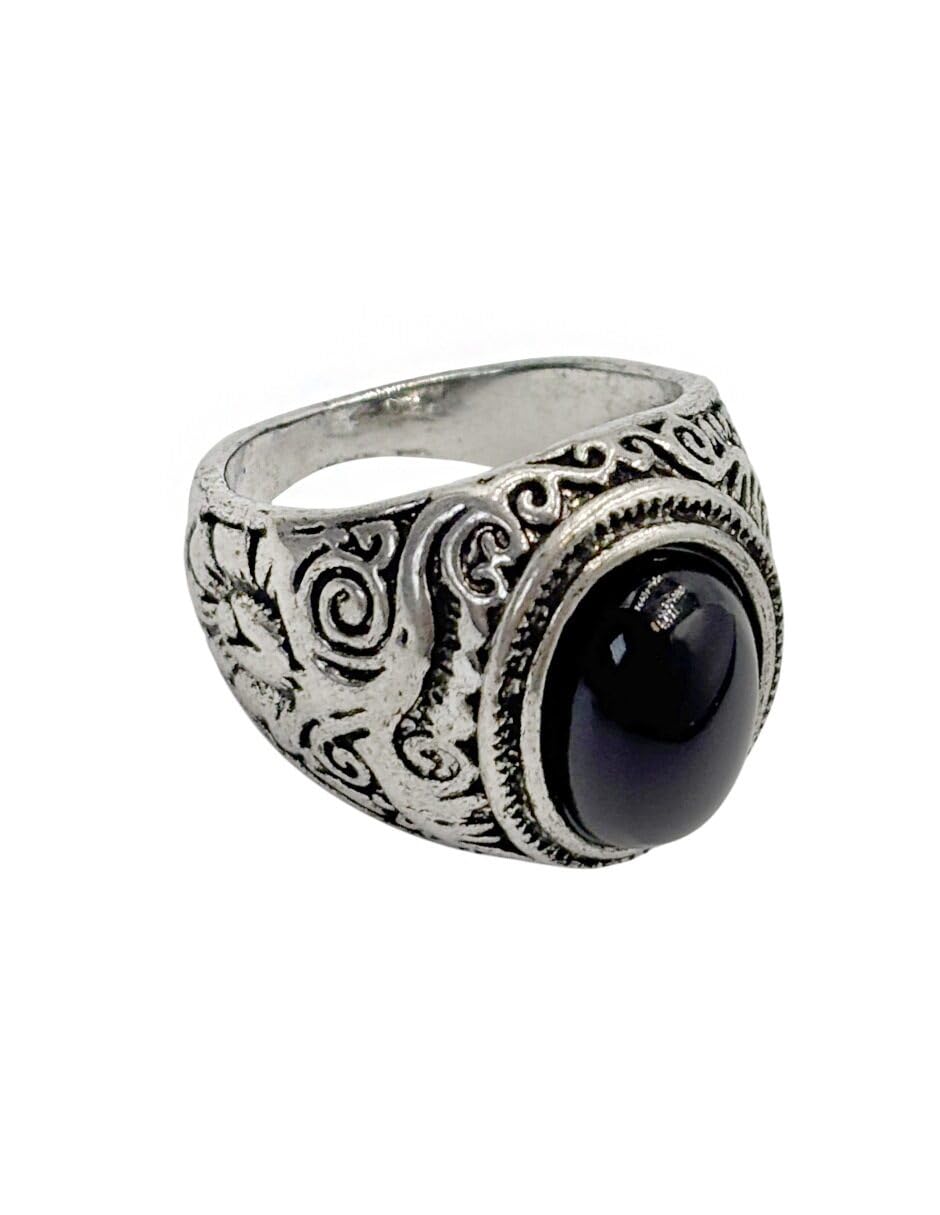 Anillo con Piedra Negra