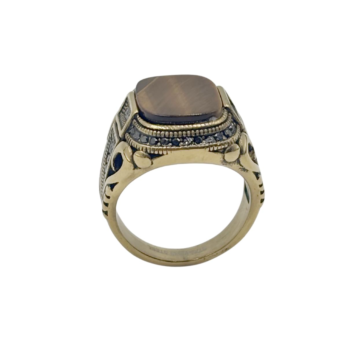 Anillo Ojo de Tigre Diseño Vintage