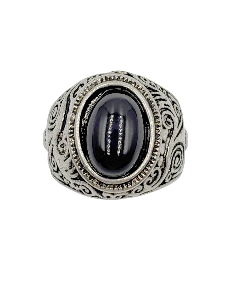 Anillo con Piedra Negra