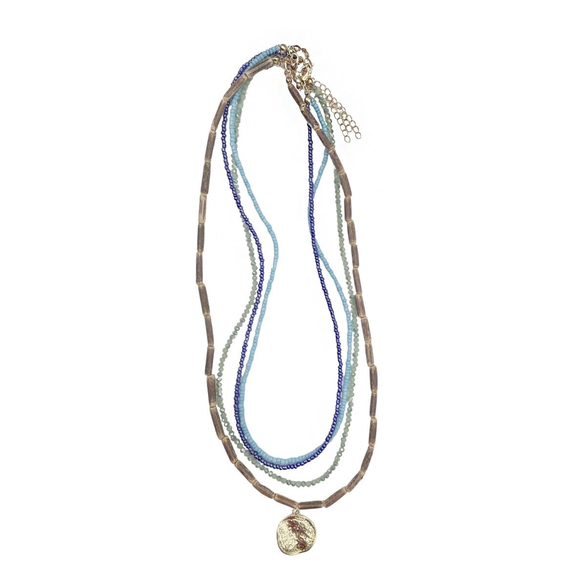 Collar 4 Hilos en Chaquira Multicolor