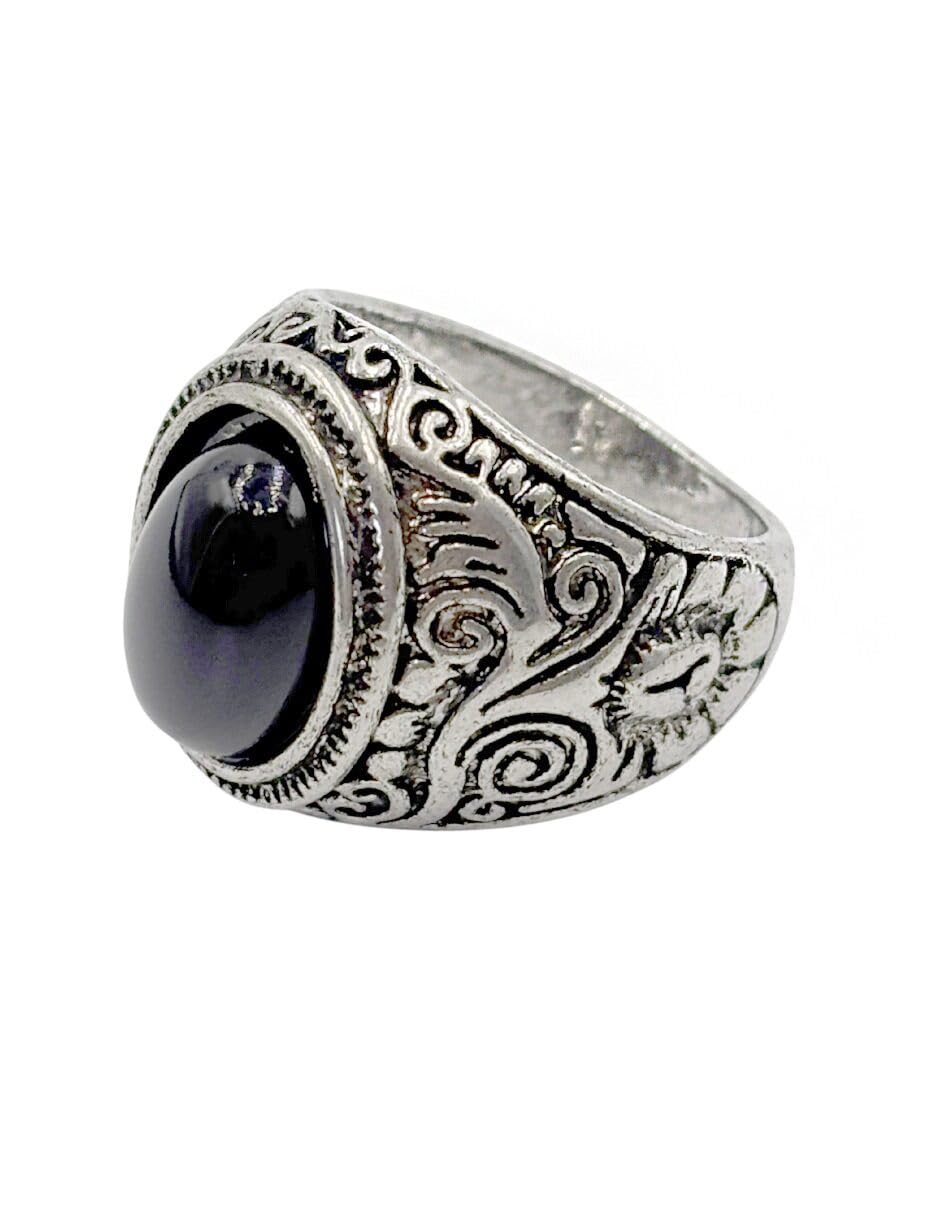 Anillo con Piedra Negra