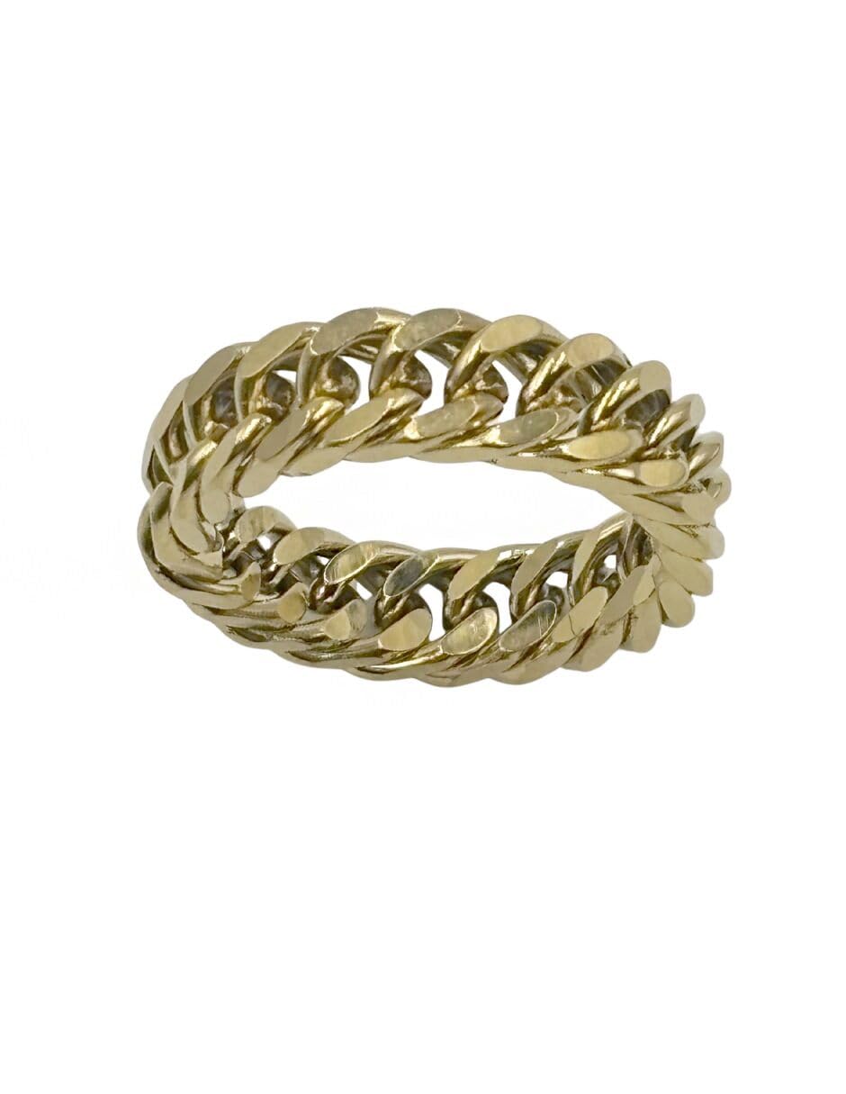 Anillo Trenzado Estilo Cadena
