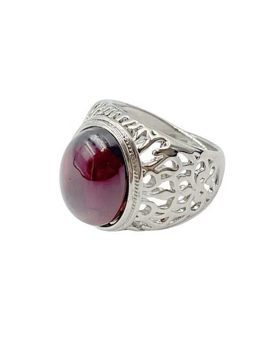 Anillo con Piedra Roja
