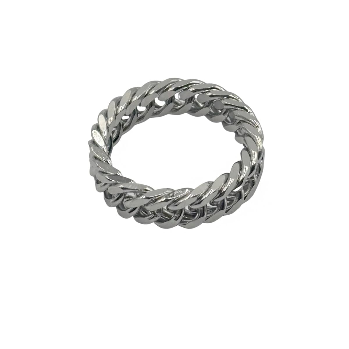Anillo Trenzado Estilo Cadena