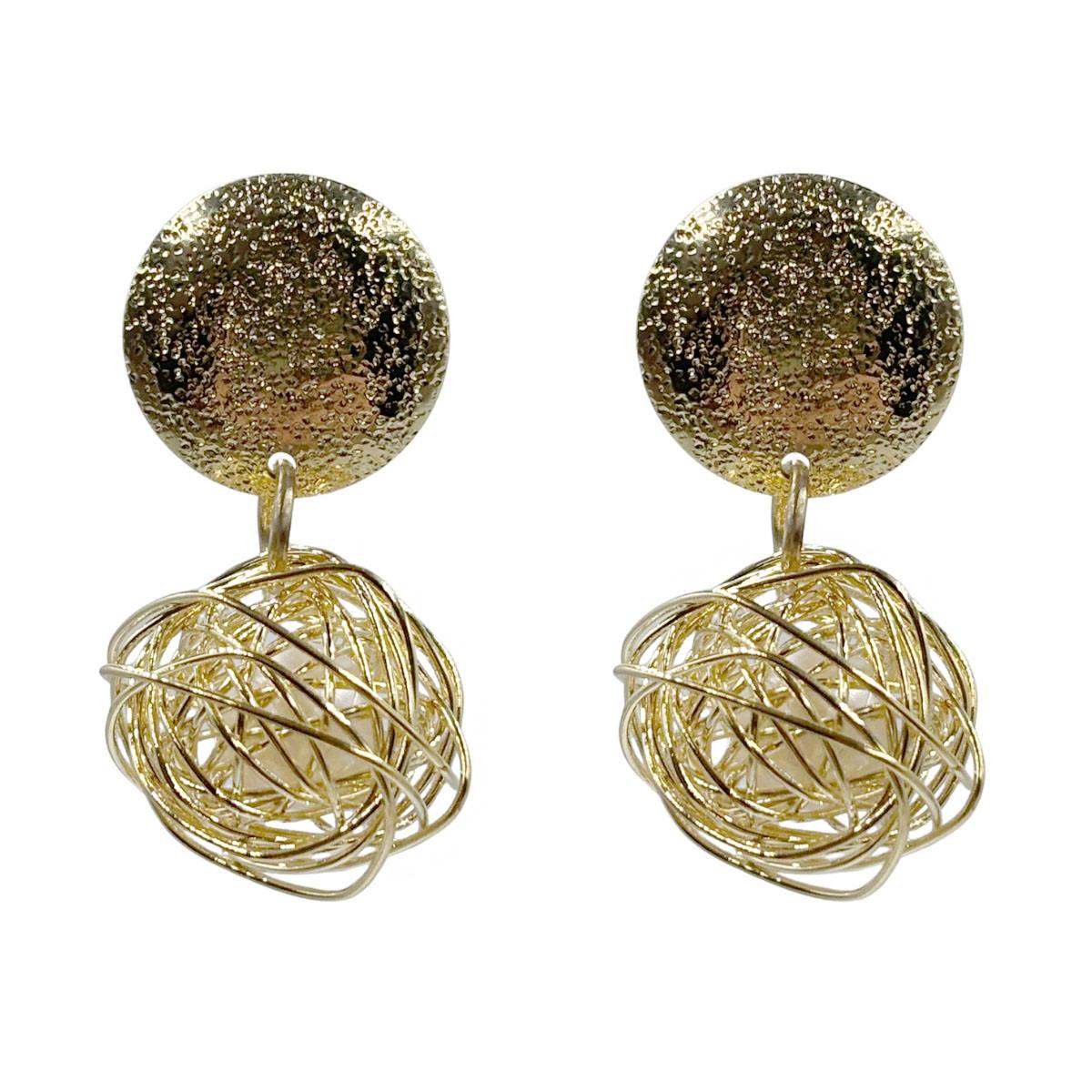 Aretes Esfera Con Perla