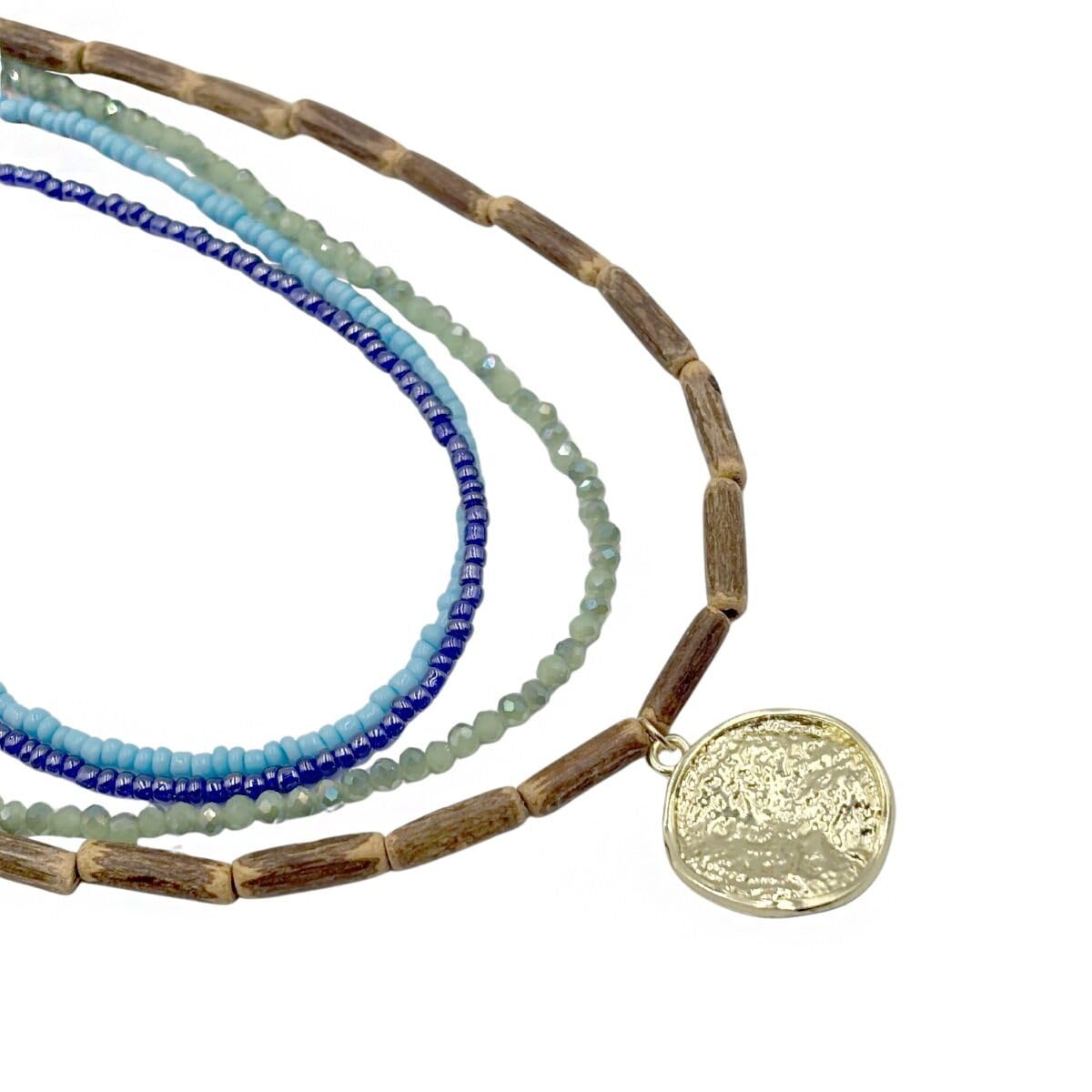 Collar 4 Hilos en Chaquira Multicolor