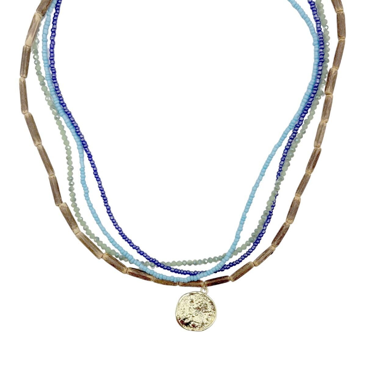 Collar 4 Hilos en Chaquira Multicolor