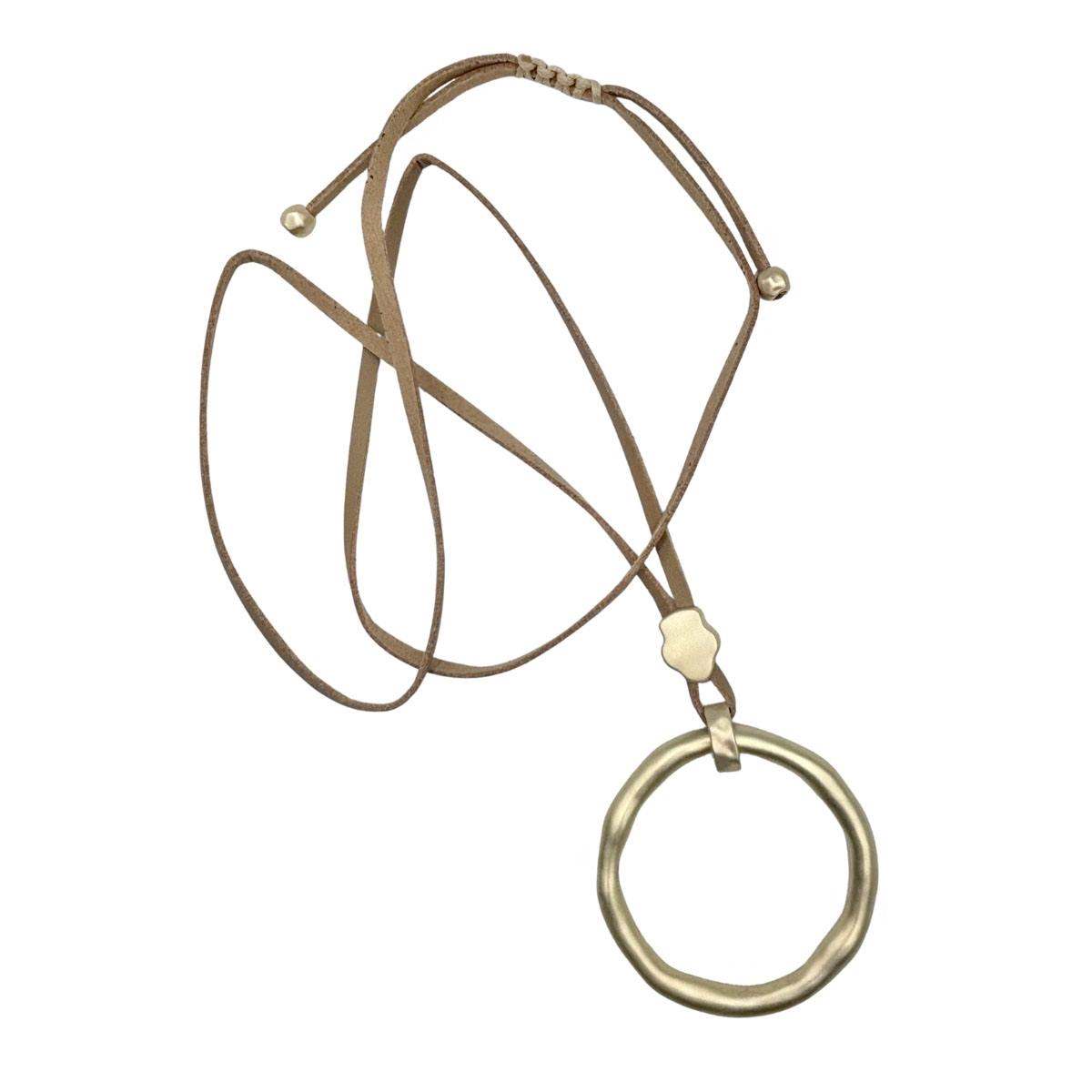Collar Circulo Dorado Mate