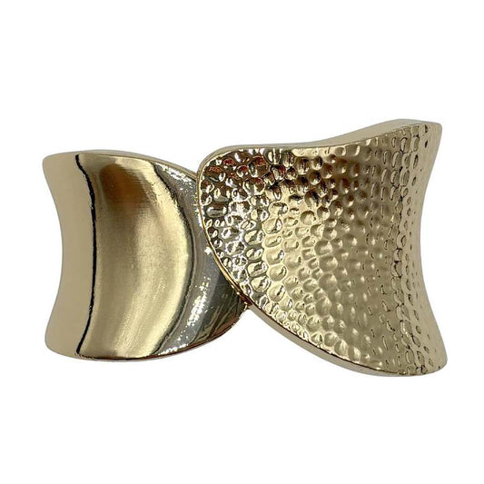 Brazalete Doble Textura Dorado