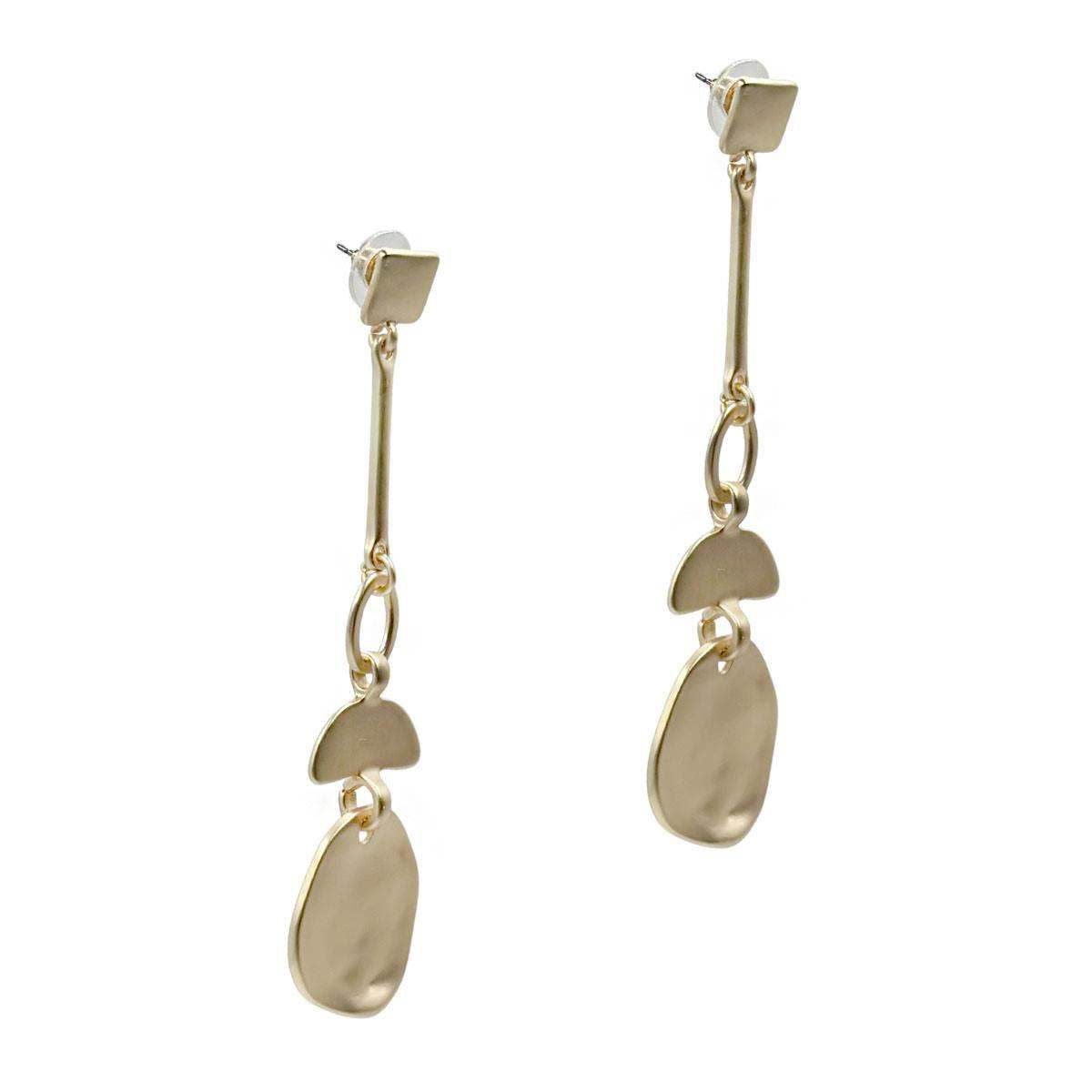 Aretes Largos Irregulares Mate