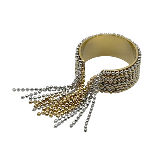 Anillo Bicolor con Flecos