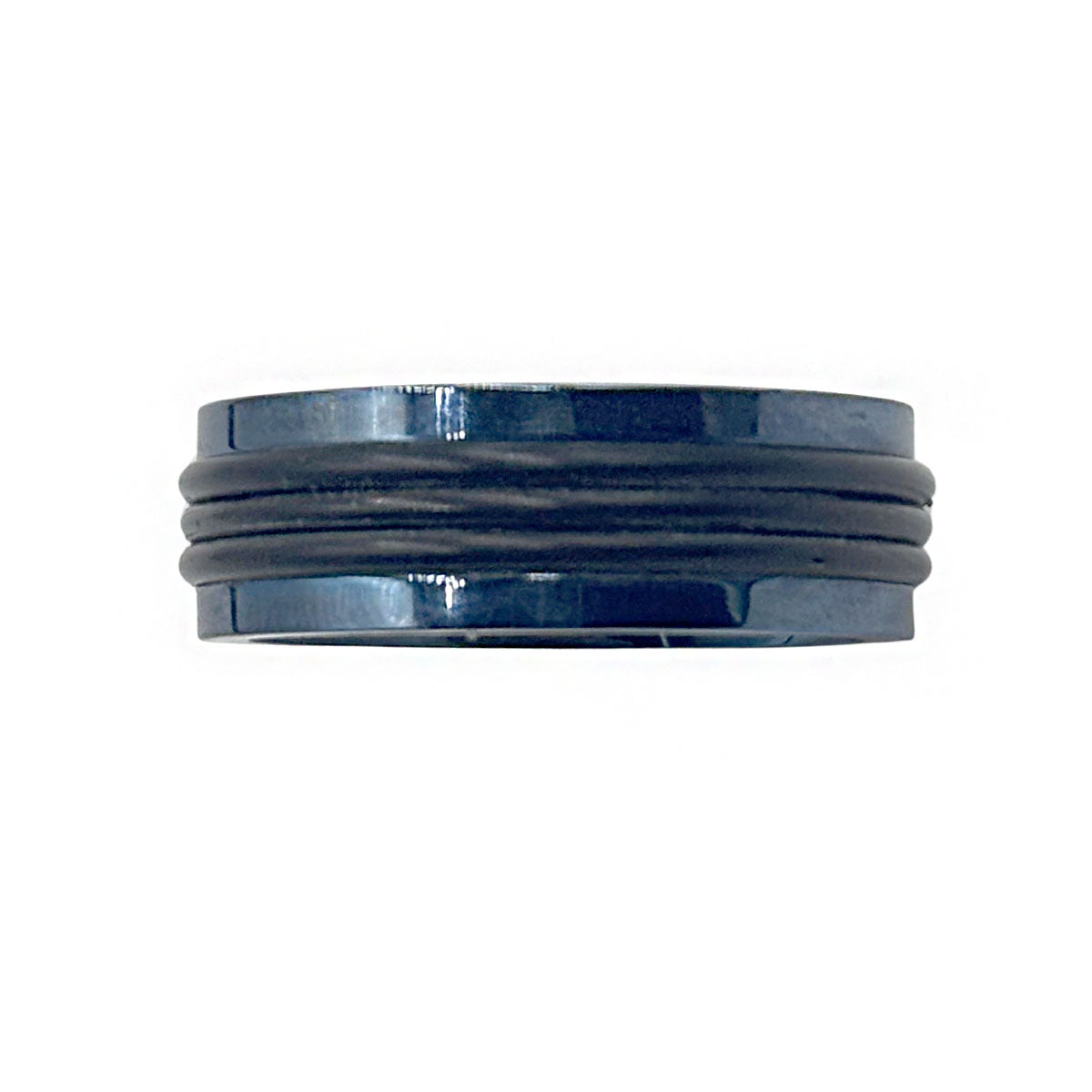 Anillo azul para caballero de Tungsteno