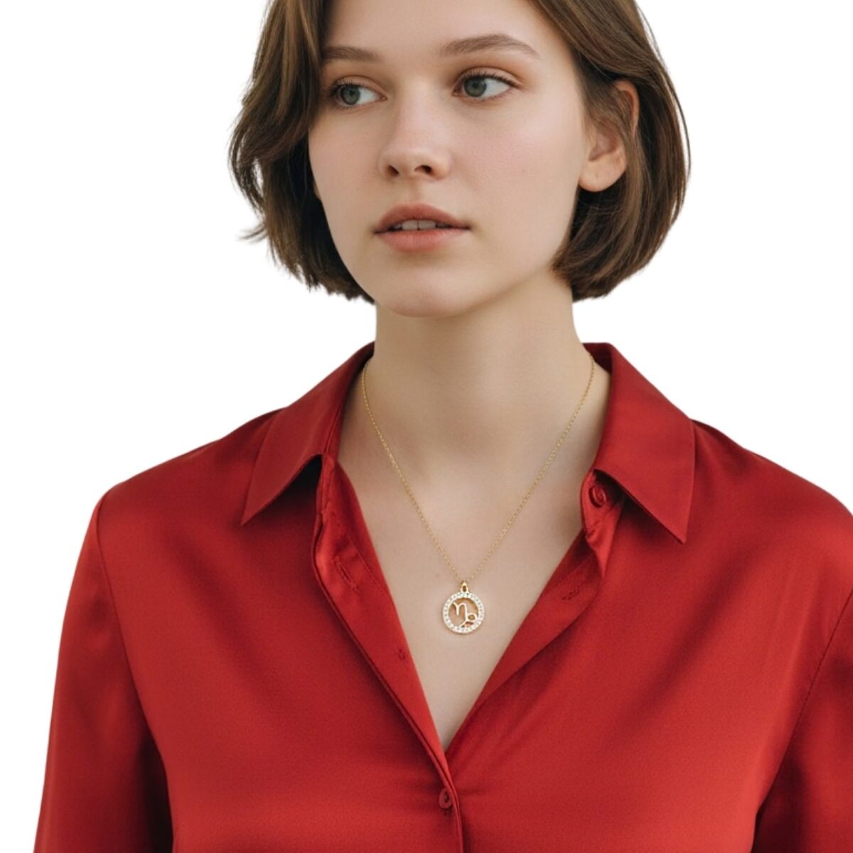 Collar Dorado Con Dije Capricornio