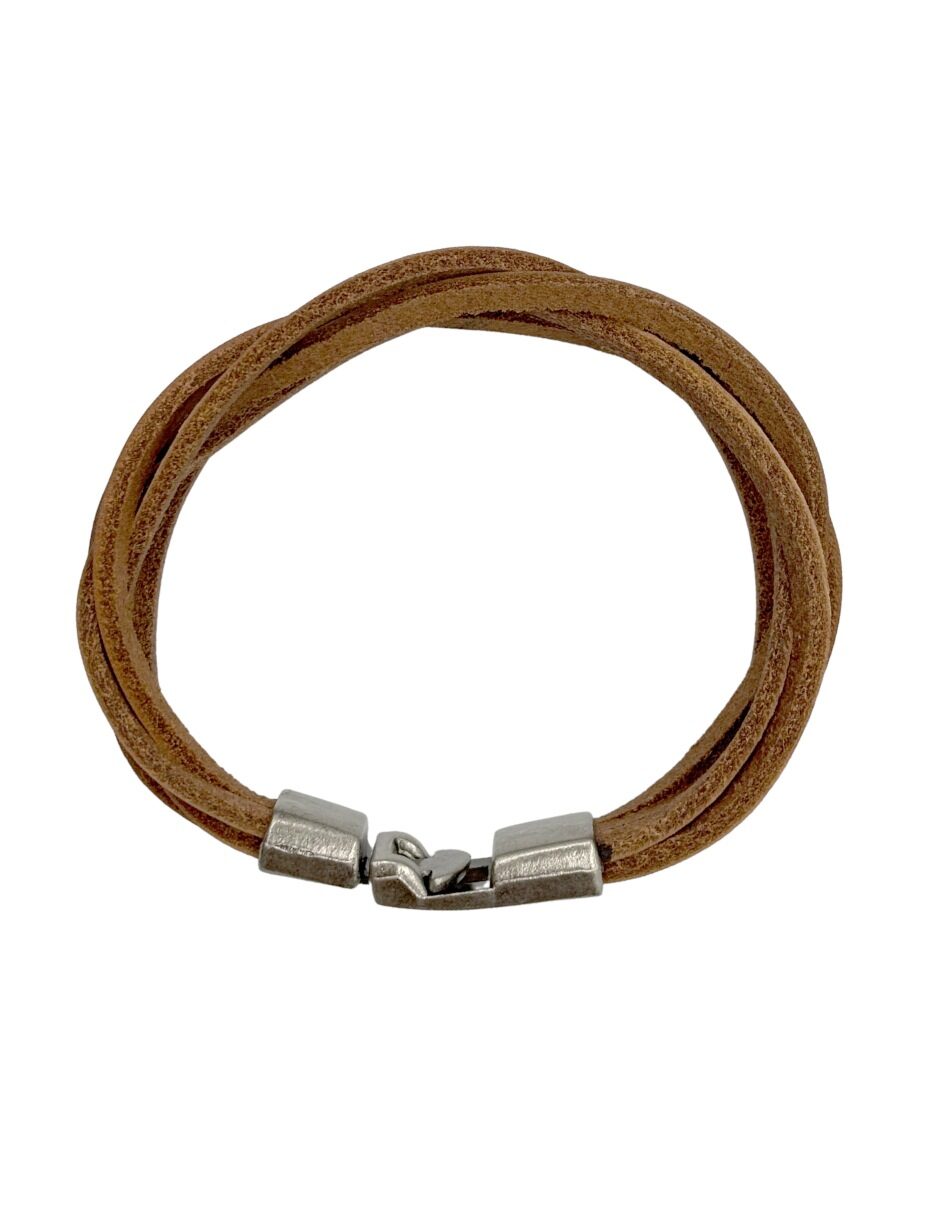 Pulsera De Cuero Cafe