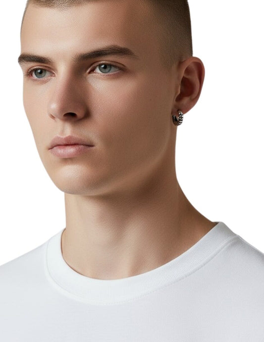 Arracada rayada para hombre