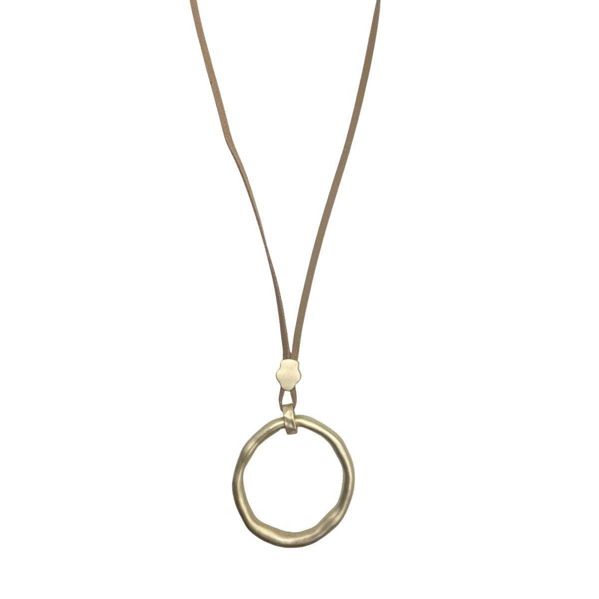 Collar Circulo Dorado Mate